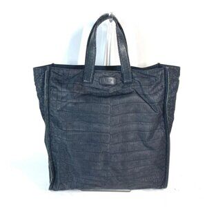 FENDI 7VA367 logo Shoulder Bag Vertical Tote Bag Nylon / Leather Black